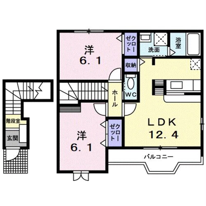 間取図 クレスト　ケイＢ