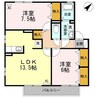 セジュールプルミエ　Ｃ棟 2LDKの間取り