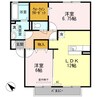 グランドール　Ａ棟（東川口） 2LDKの間取り