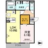 D-roomプエルト 1LDKの間取り