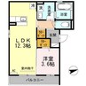 ソレイユ南手城 1LDKの間取り