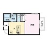 アラバスタ東川口 1Kの間取り