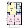 サンシティ藤吉 2DKの間取り