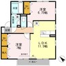 グランドール　D棟（東川口町） 2LDKの間取り