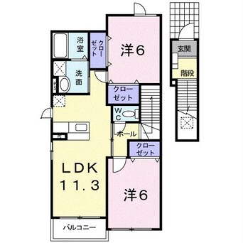 間取図 プラシードⅠ（加茂町）