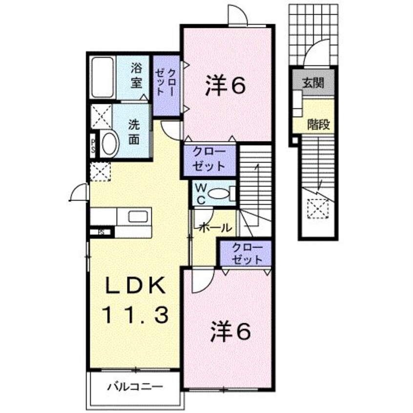 間取図 プラシードⅠ（加茂町）