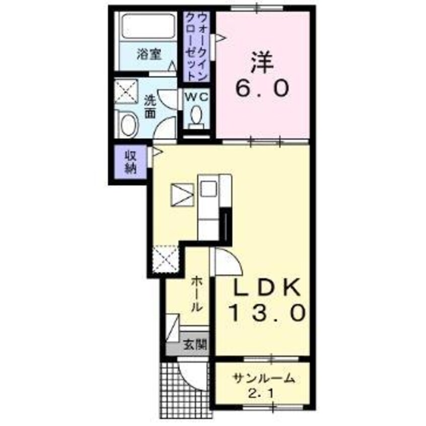 間取図 サンヴァリー２１Ｃ棟