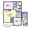 フローレンス御幸B 2LDKの間取り