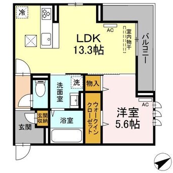 間取図 D-room沖野上