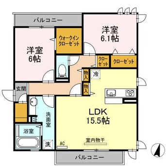間取図 ヴィルヌーヴ　ドゥ
