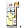 グラード入船 2LDKの間取り