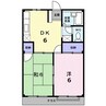 エルディム川口 2DKの間取り