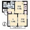 エステート桐島　A棟 2Kの間取り