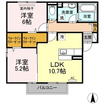 間取図 フェリーチェ　Ｂ棟（千田町）