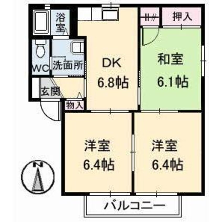 間取図 セレソンA棟