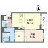 イスタナ若松 1LDKの間取り