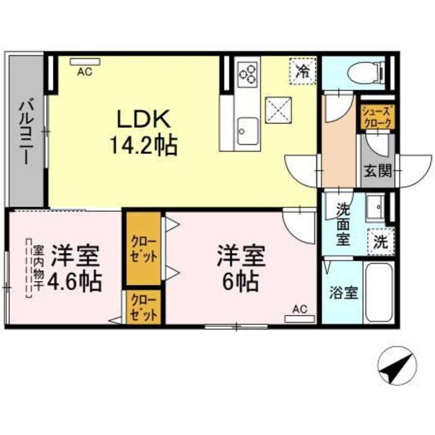 間取図 D-room沖野上Ⅱ