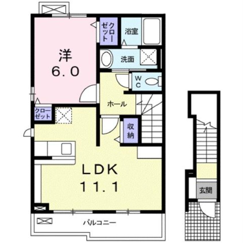 間取図 ベル　アンジュ（曙町）