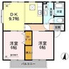 パレス新浜　Ａ棟 2DKの間取り
