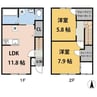 セラータ 2LDKの間取り