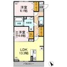 ハルシュタット 2LDKの間取り