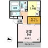 リュミエール 1Kの間取り