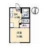 クレセント倉田 1Kの間取り