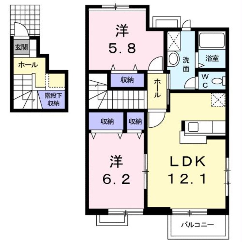 間取図 グランドールA（引野町南）