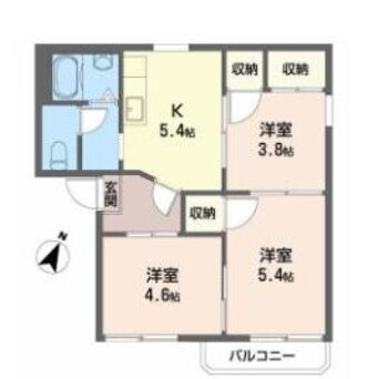 間取図 グランドール多治米　A棟