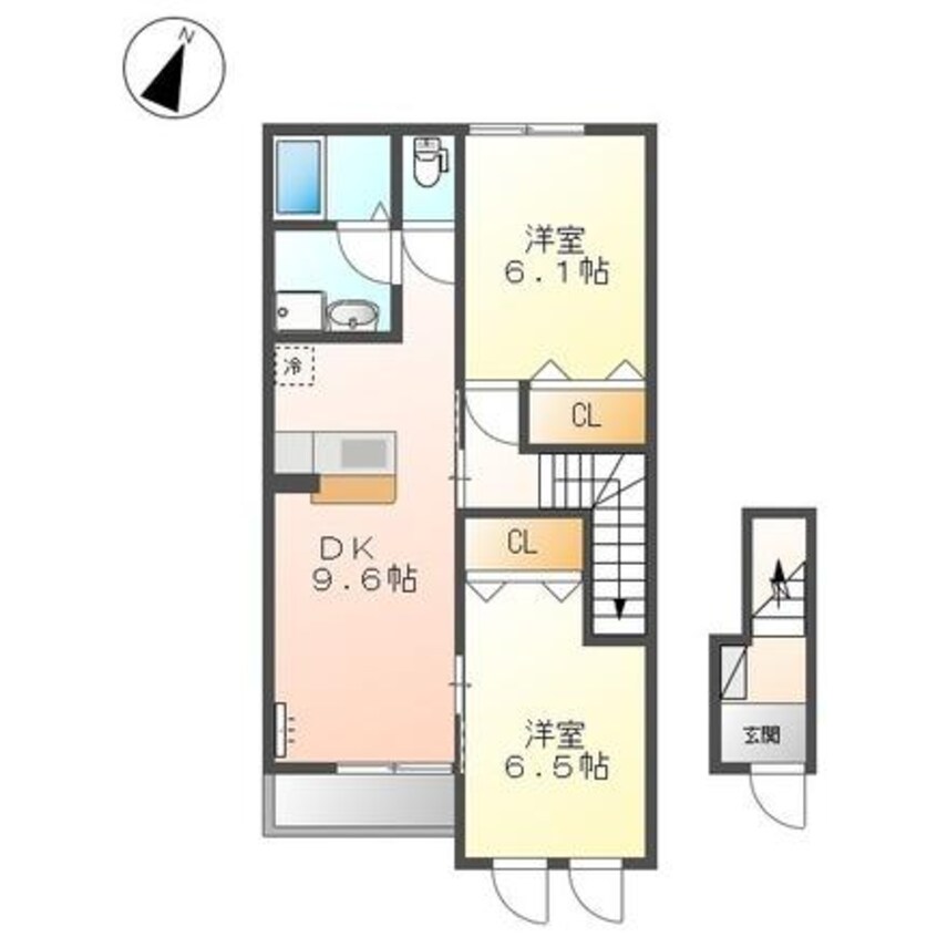 間取図 山陽本線（中国）/福山駅 バス12分東深津下車:停歩2分 2階 築13年