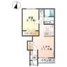 グリシーヌ（神辺町道上） 1LDKの間取り
