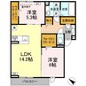 D-residence・K沖野上 2LDKの間取り