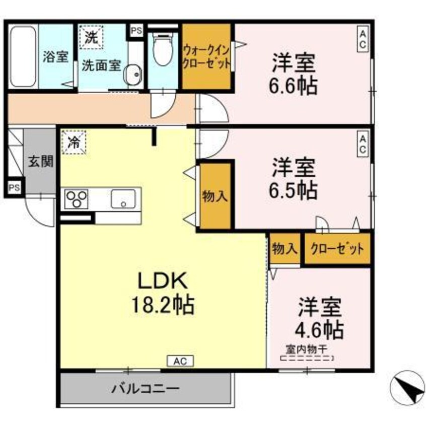 間取図 D-residence・K沖野上