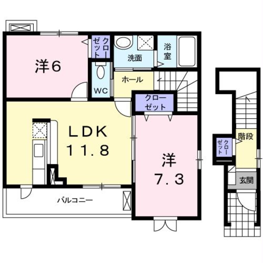 間取図 ナチュラルＭ　Ａ