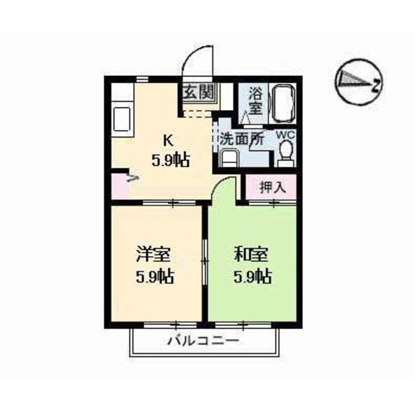 間取図 カーサ五番館