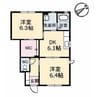 クレスト　弐番館 2DKの間取り