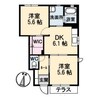 ミレニアム・ハイム3号館 2DKの間取り