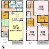 木之庄町　戸建　B 3LDKの間取り