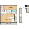 Luminous　C棟 1LDKの間取り