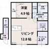 ハイサニーB 1LDKの間取り
