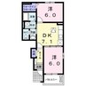 ラシュレ 2DKの間取り