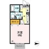 セジュール三谷 1Rの間取り
