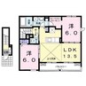 フリージアA 2LDKの間取り