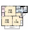 スカイメゾン八番館 2Kの間取り
