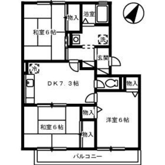 間取図 淀川フレマリール　Ⅱ棟