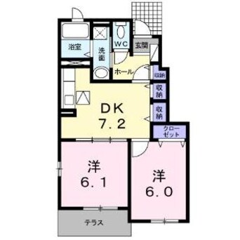 間取図 アン　フルールB