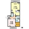 D-roomトラベシア 1LDKの間取り