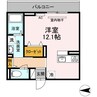 D-roomトラベシア 1Rの間取り