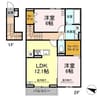 ラフィネ神辺　B棟 2LDKの間取り
