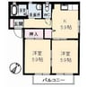 バリュージュ　A棟 2Kの間取り